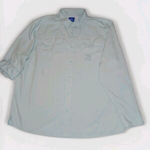 Guy Harvey Men’s XL Fishing Shirt Button Front Vented Convertible Sleeves Pocket